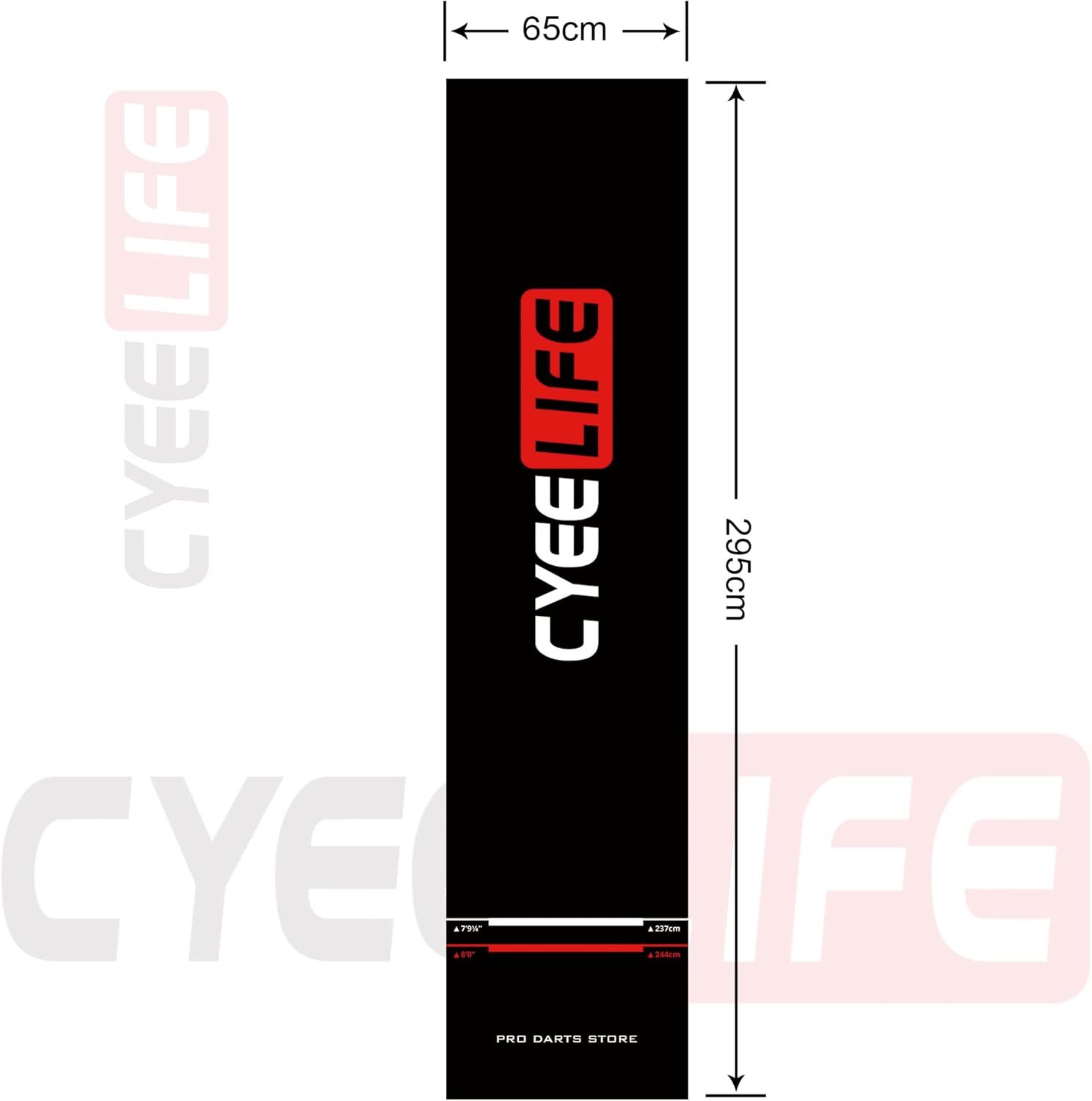 CyeeLife Dart Mat 65 * 295cm with Carry bag and Oc... - Image 5