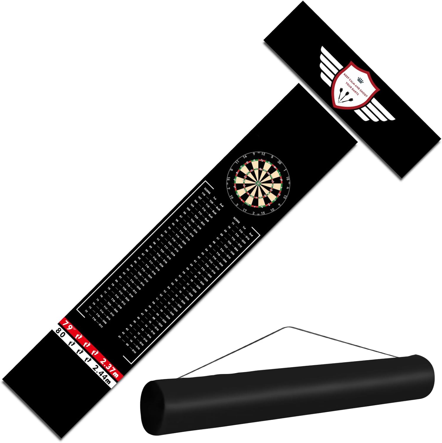 Darts Floor Mat - T-Shaped Dart Mat with Checkout ... - Image 2