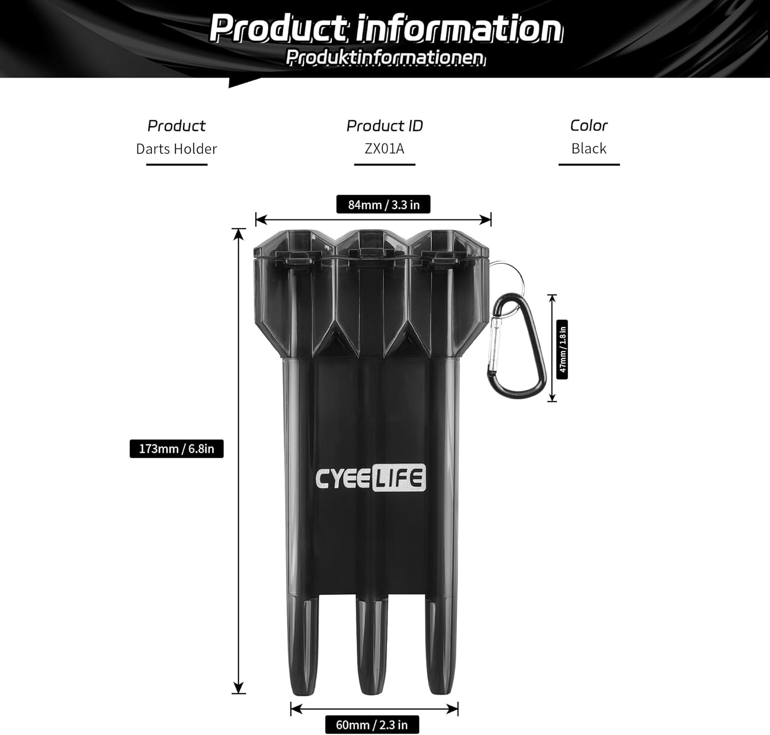 CyeeLife Dart Carrying case, Adjustable Dart Case,... - Image 4