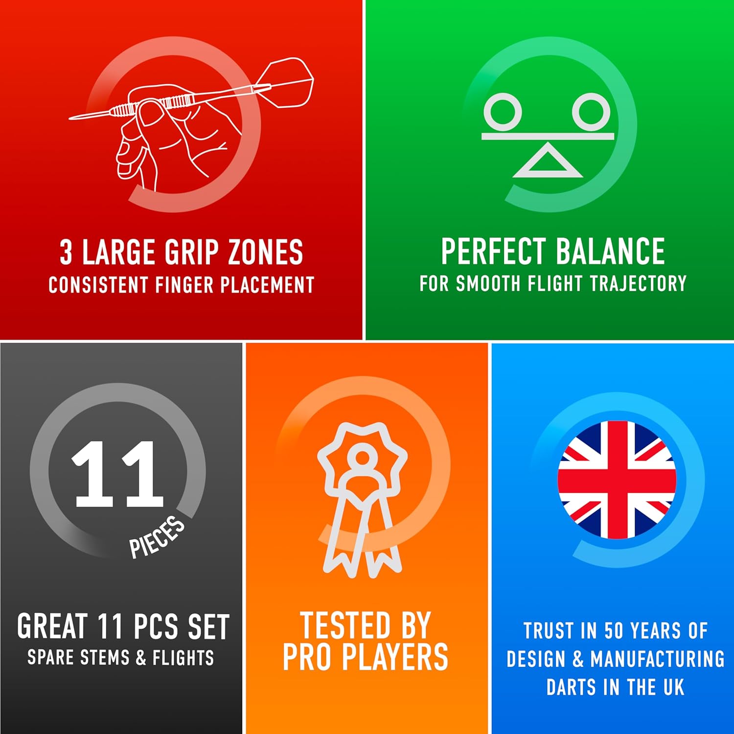 Harrows Voodoo Brass Steel Tip Darts Set 19g, 21g,... - Image 6