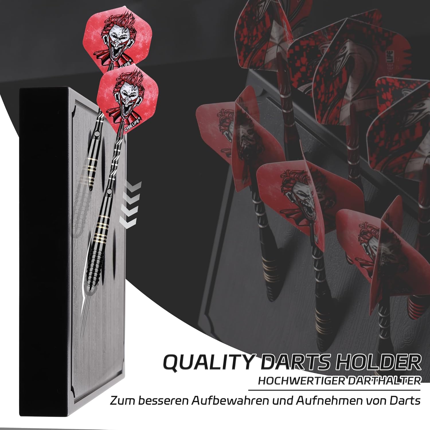 CyeeLife Wall Mounted Darts Holder/Stand,Dart Case... - Image 5