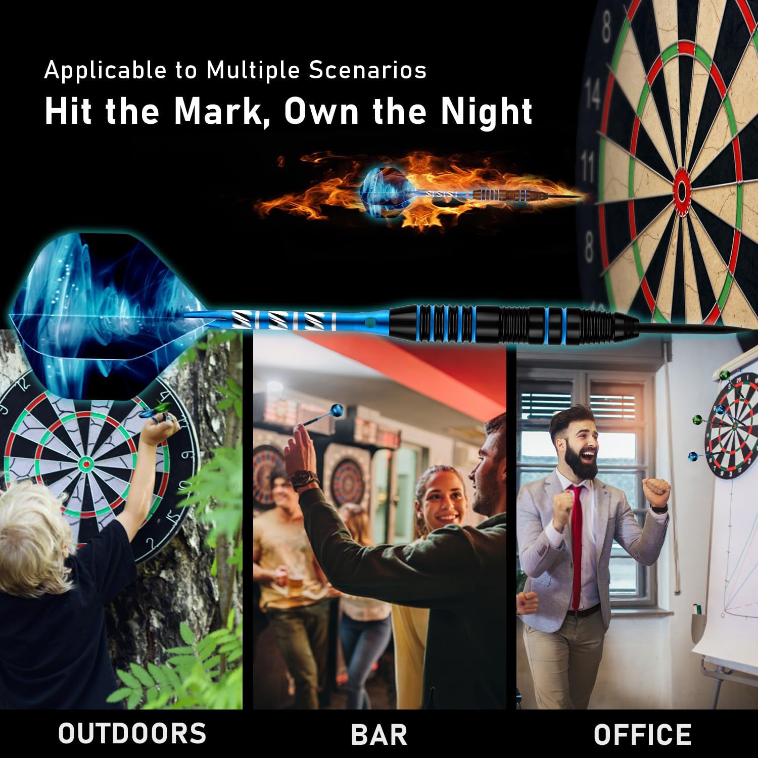 XAWU 3 Pack Steel Tip Darts Set Professional Darts... - Image 5