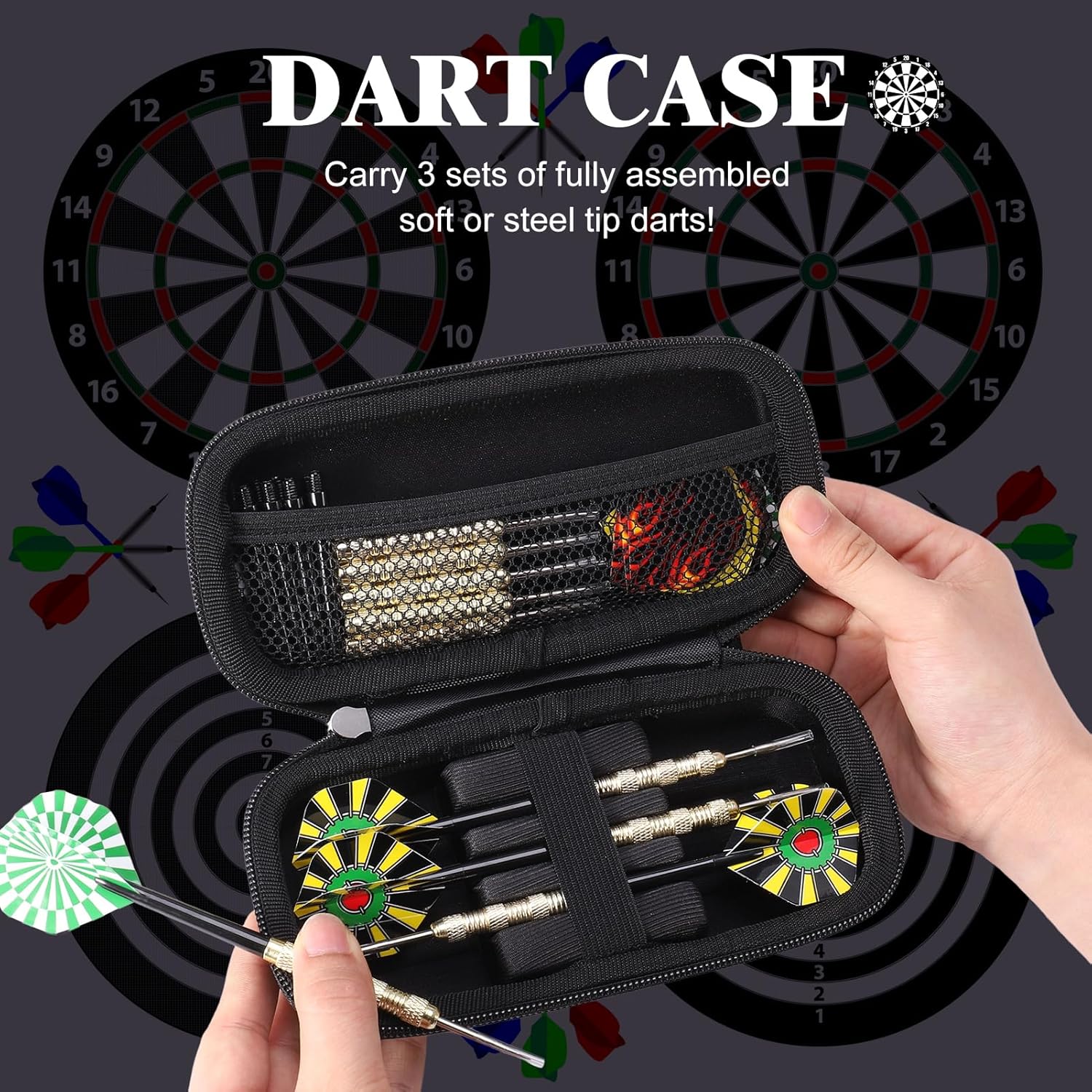 Dart Case,Darts Carrying Case for Steel Tip or Sof... - Image 6
