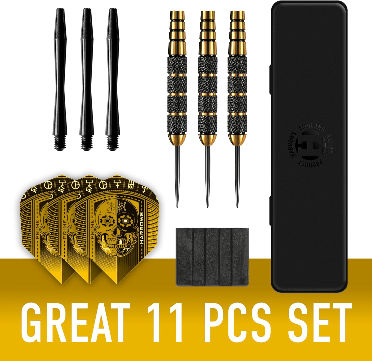 Harrows Voodoo Brass Steel Tip Darts Set 19g, 21g,... - Image 3
