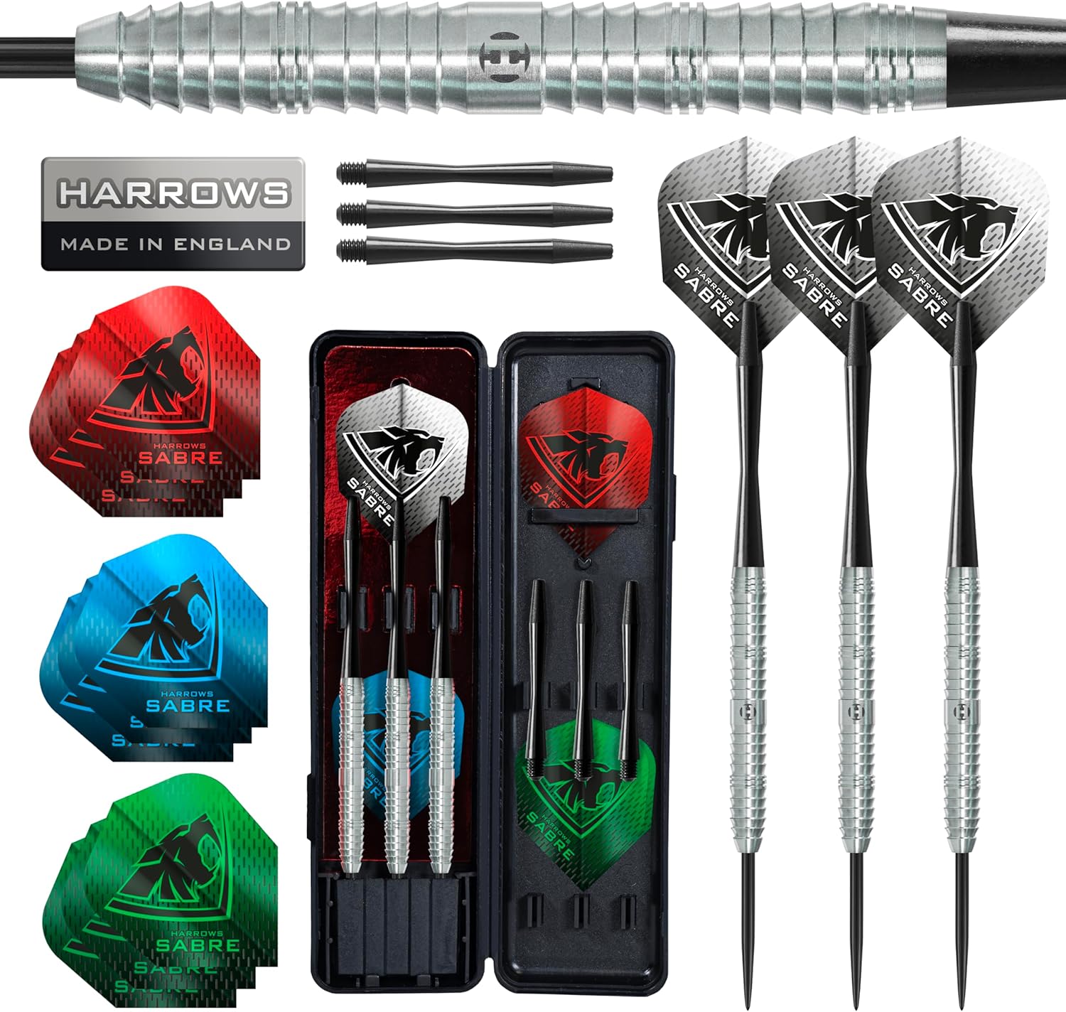Harrows Sabre 90% Tungsten Steel Tip Darts Set – P... - Image 2
