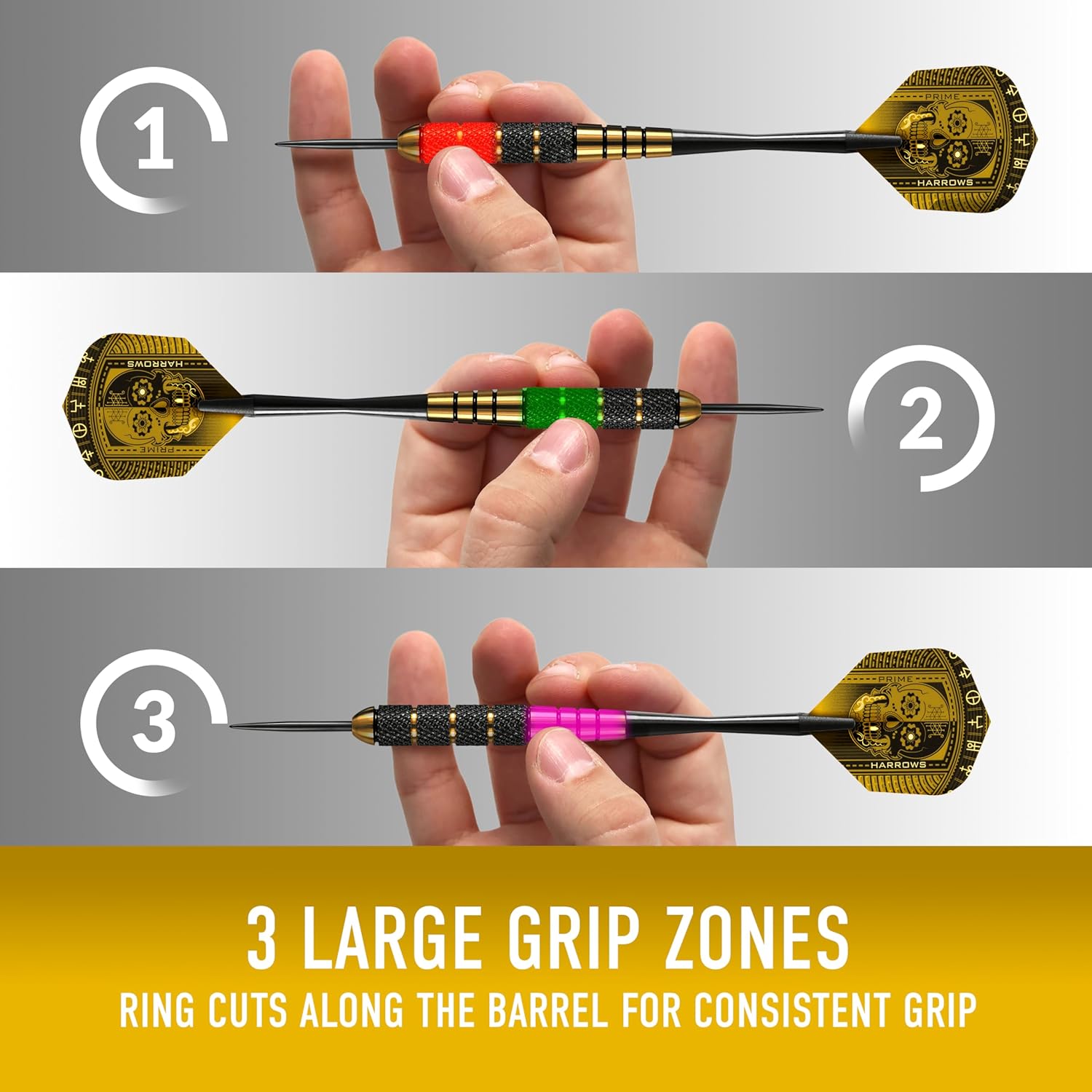 Harrows Voodoo Brass Steel Tip Darts Set 19g, 21g,... - Image 4