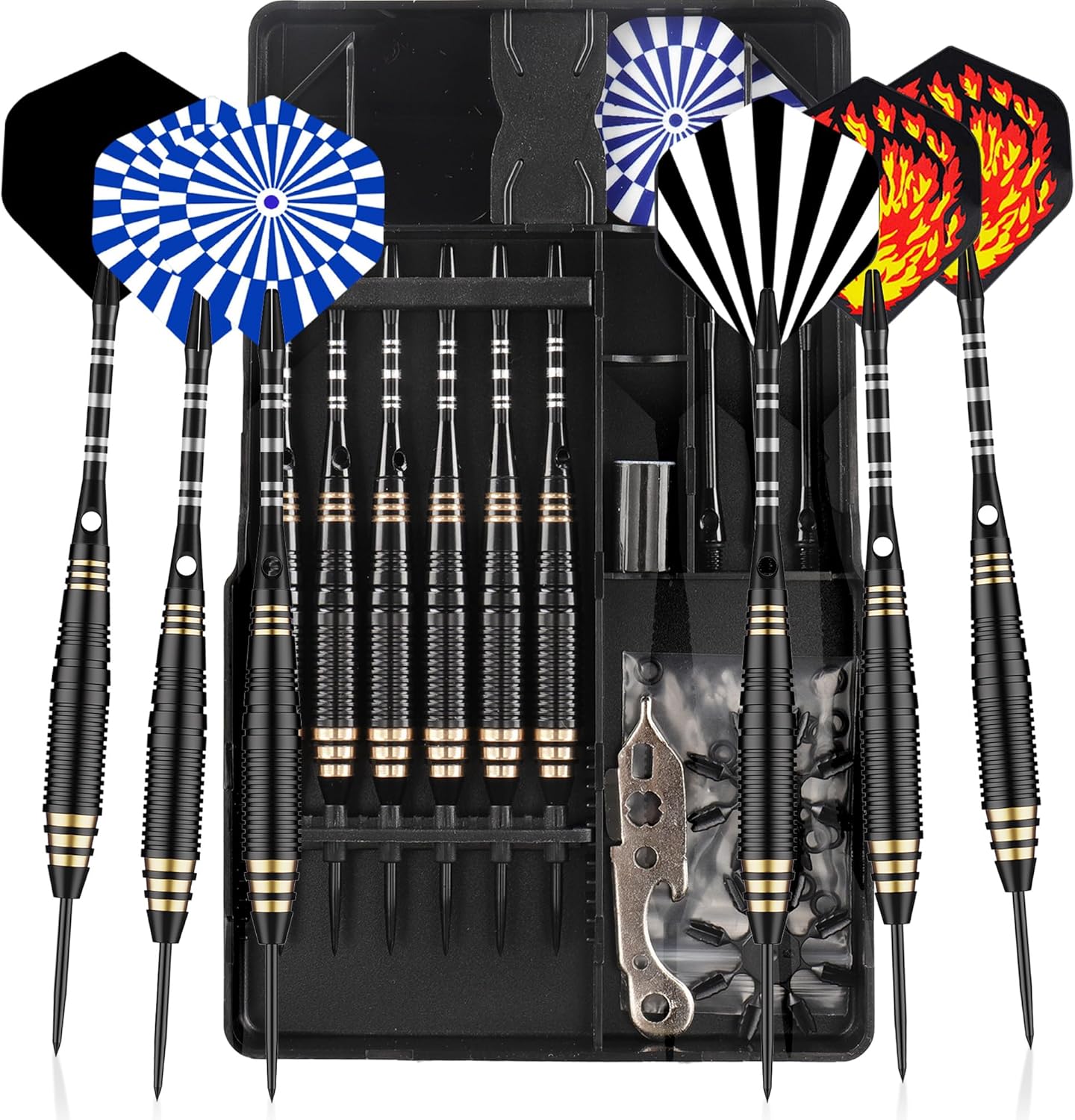 CyeeLife CareGames 6pcs Steel Tip Darts,Profession... - Image 2