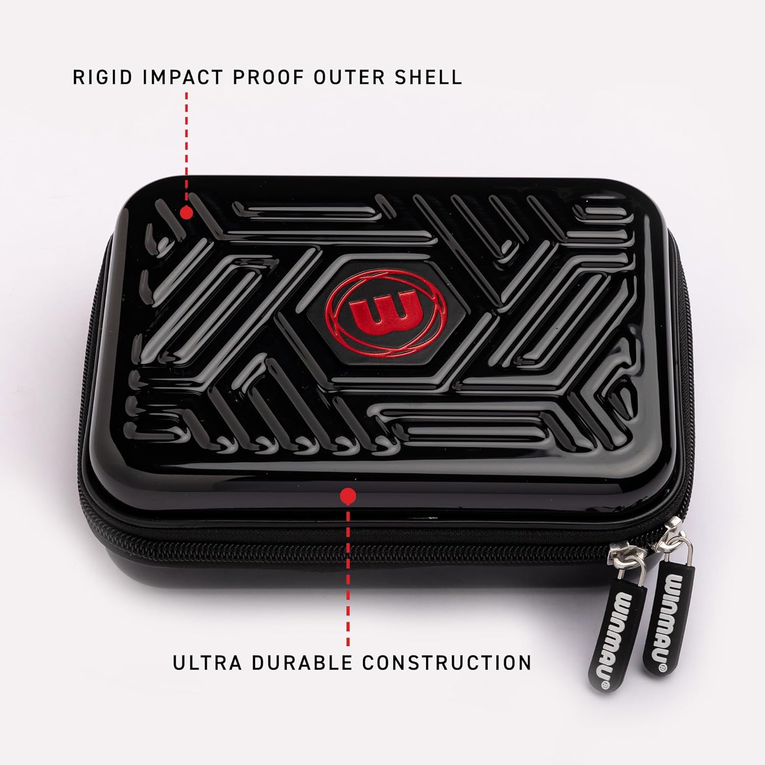 WINMAU Armor G2 Darts Wallet - Black Darts Case Ho... - Image 3