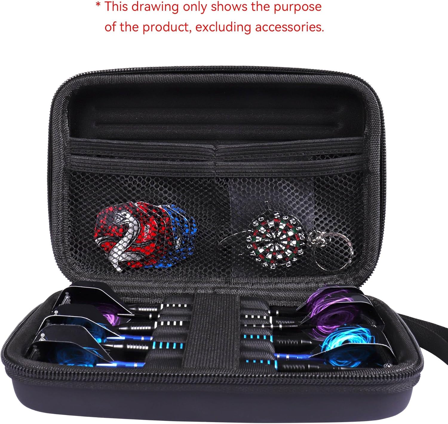 CyeeLife PU Dart Carrying Case Holds 6pcs Steel an... - Image 6