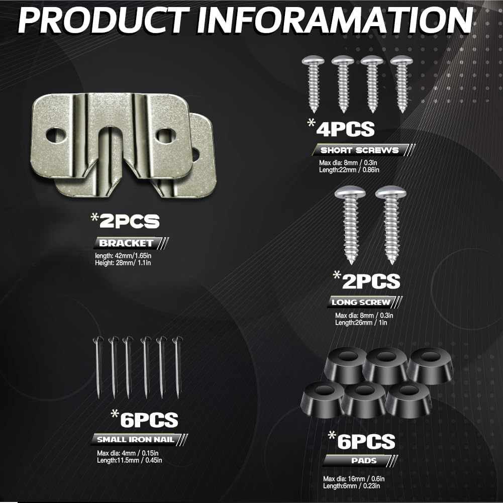 Dartboard Bracket, 2 Dart Board Hanging Kits Inclu... - Image 3