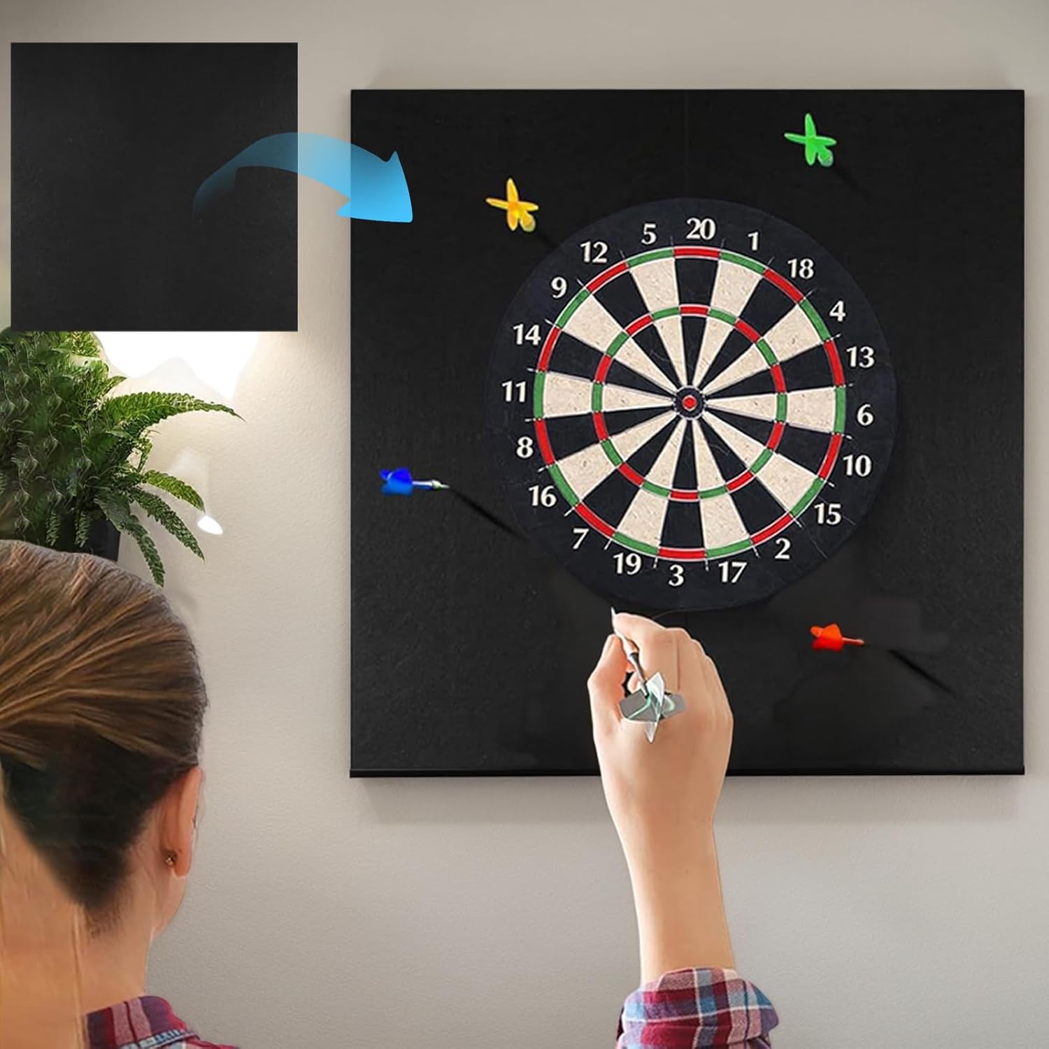 Dart Wall Protector, Board Accessory Set, 23.62x35... - Image 4