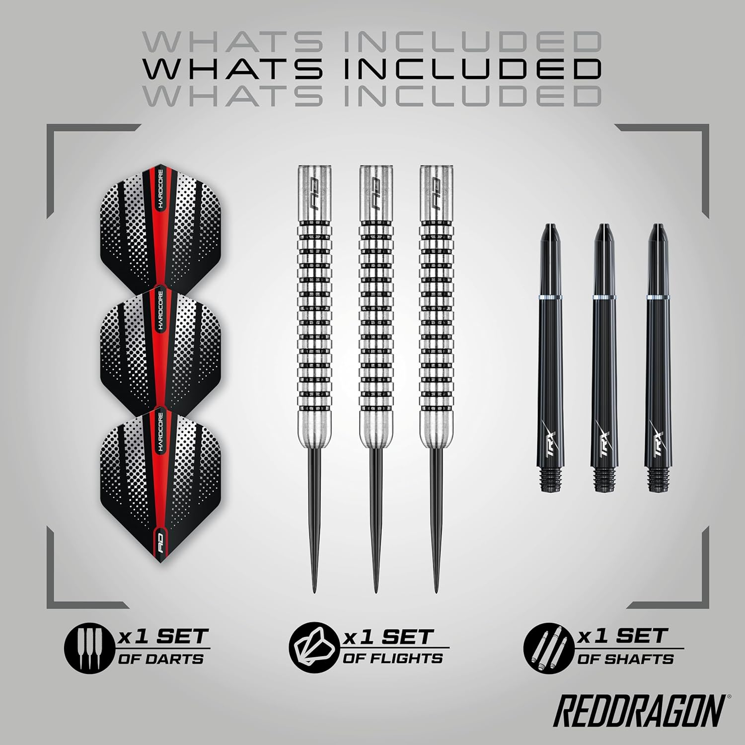 RED DRAGON Precision Ringed Grip Darts 21g, 23g, 2... - Image 3