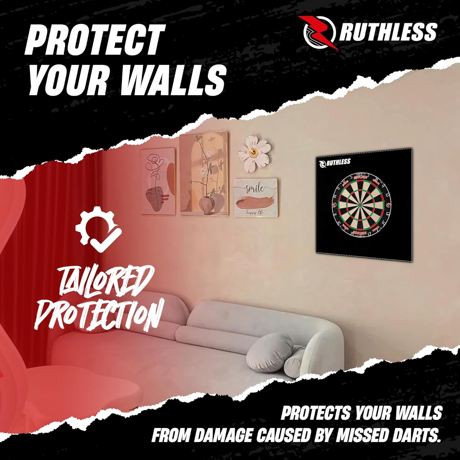 Ruthless | Jigsaw Dartboard Surround | Square Shap... - Image 8
