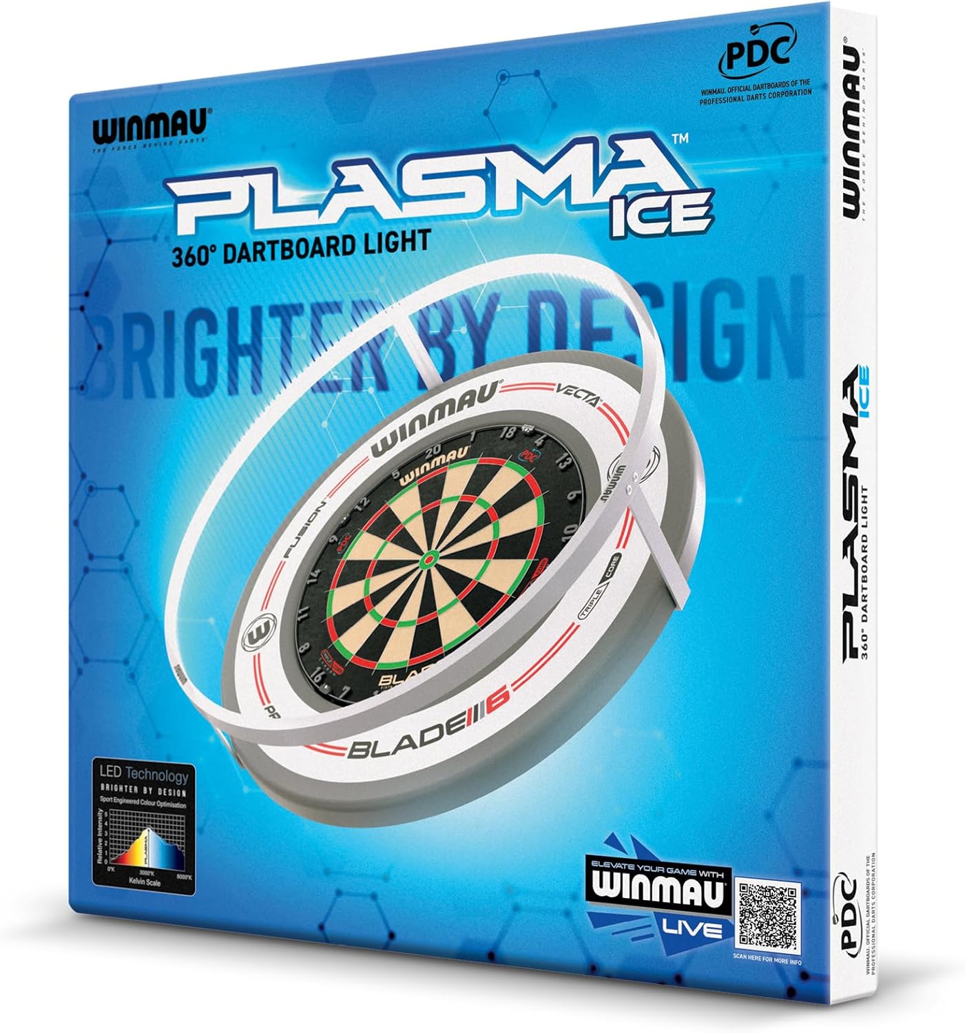 WINMAU Plasma Dartboard Light (Black or Ice) – Ult... - Image 7