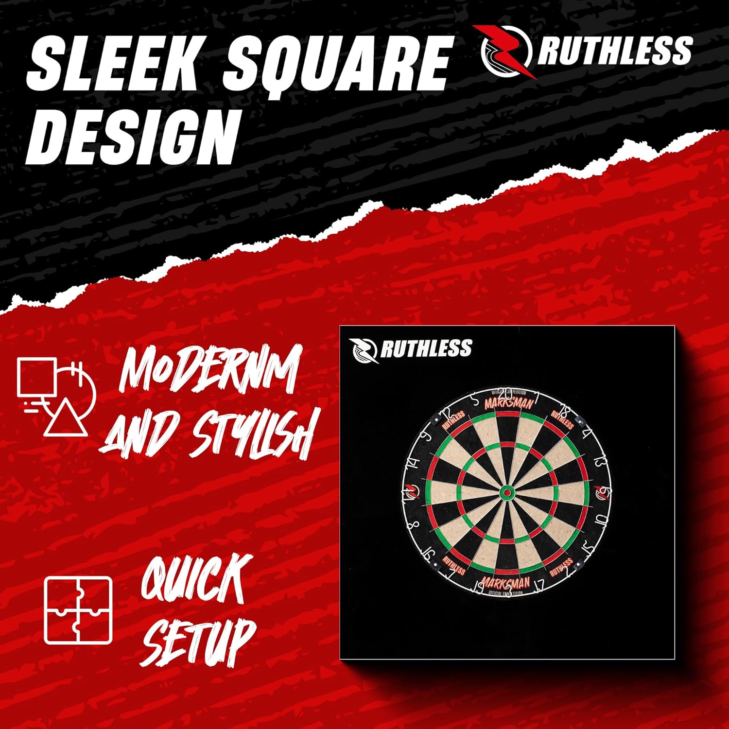 Ruthless | Jigsaw Dartboard Surround | Square Shap... - Image 4