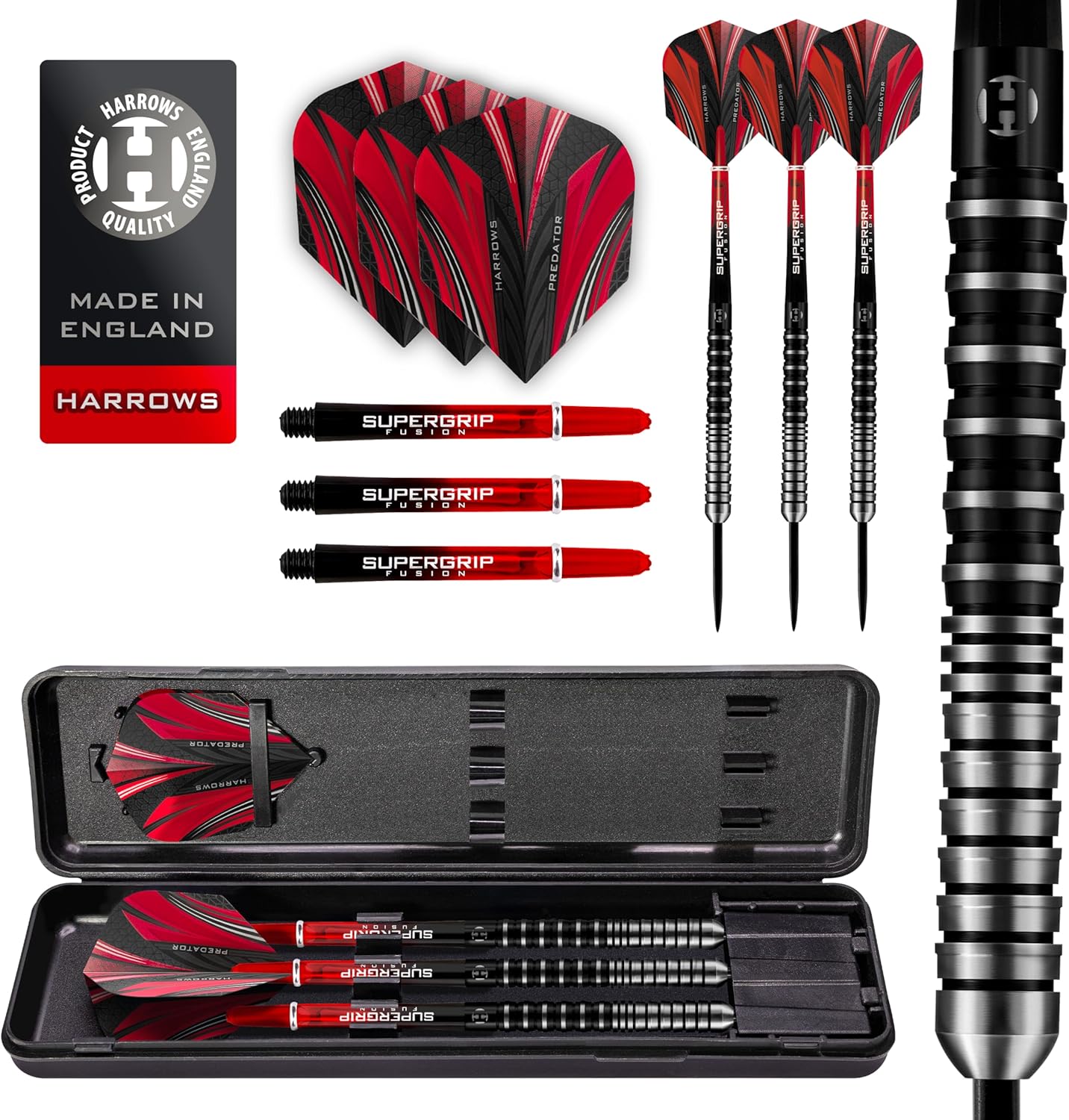 Harrows Predator 90% Tungsten Steel Tip Darts Set ... - Image 2