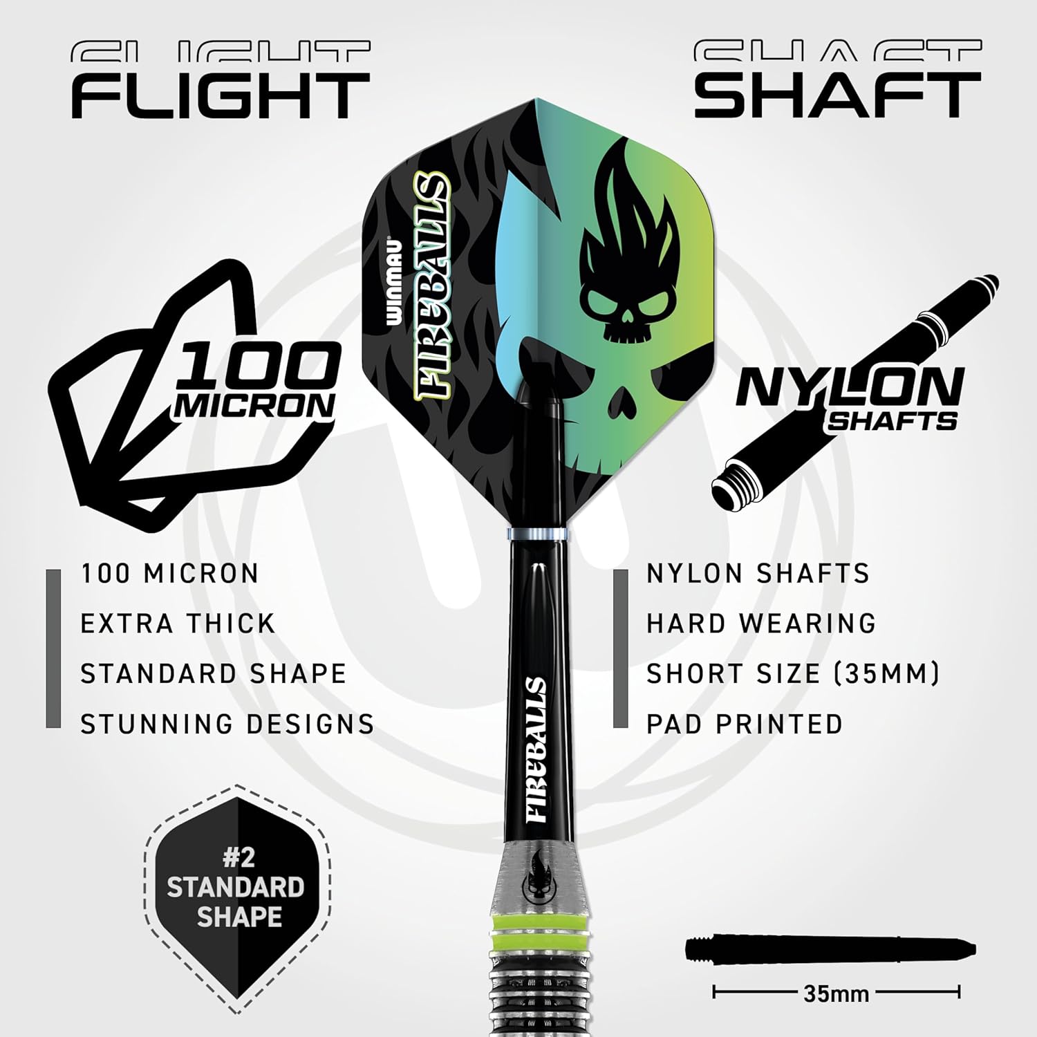 WINMAU Darts Fireball 22g Brass Steel Tip Darts Se... - Image 4