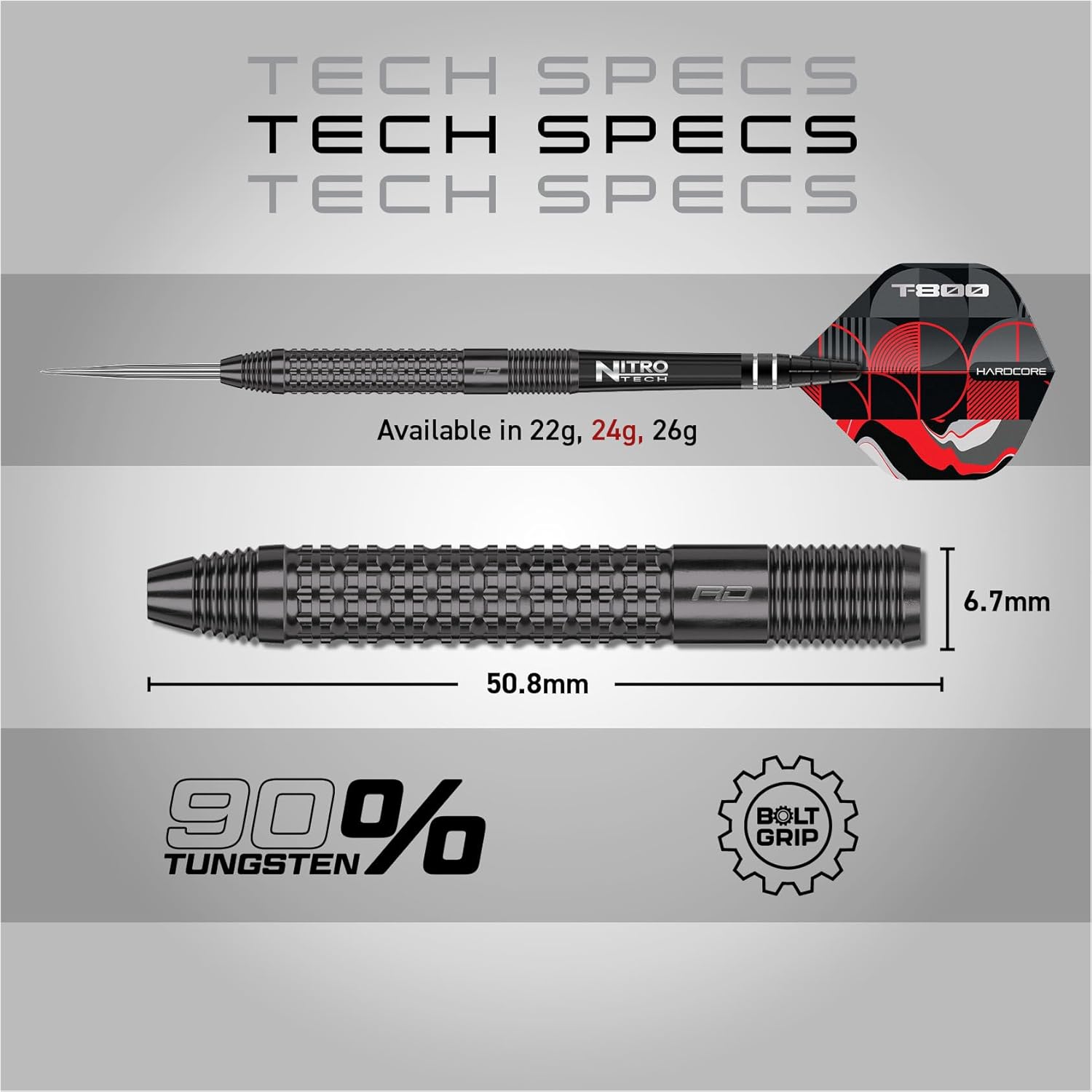 RED DRAGON T-800 90% Tungsten Darts Set – Sport-En... - Image 5