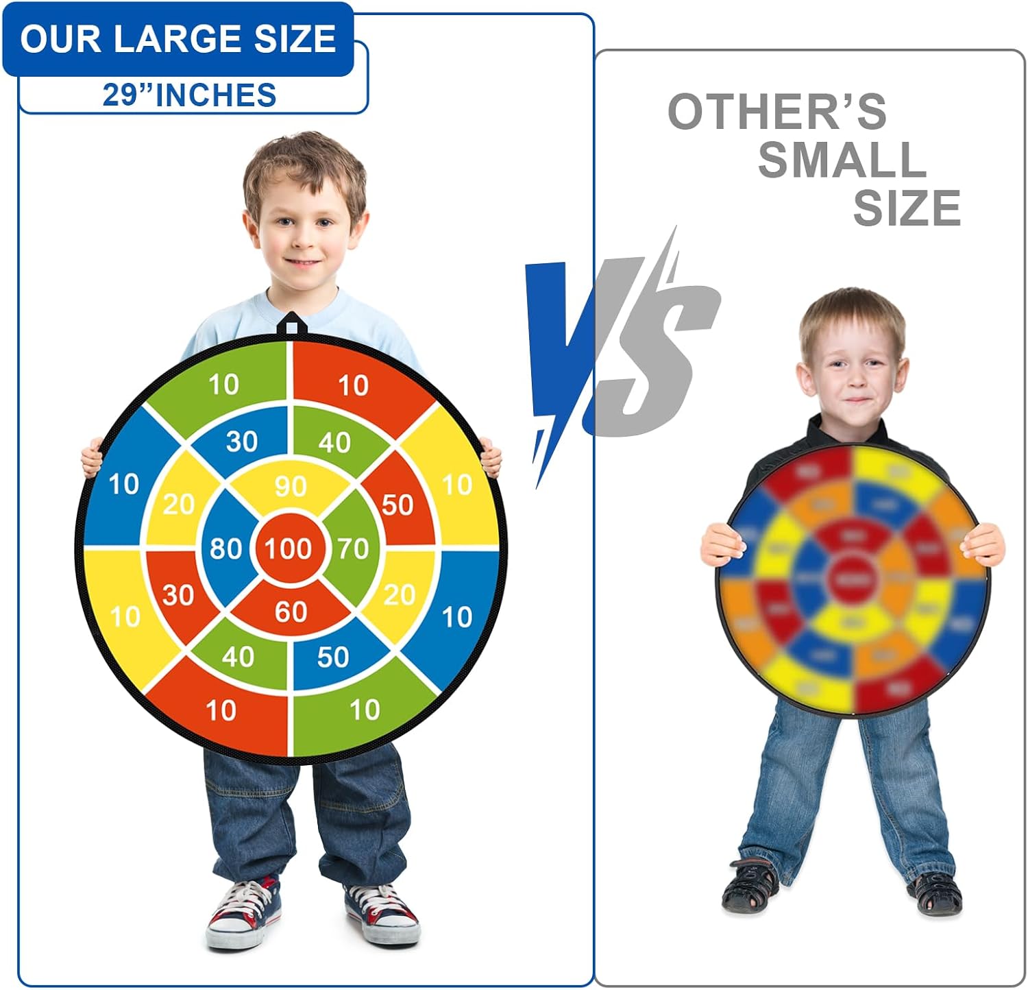Dart Board for Kids, Boys Toys Double-Sided Dart B... - Image 5