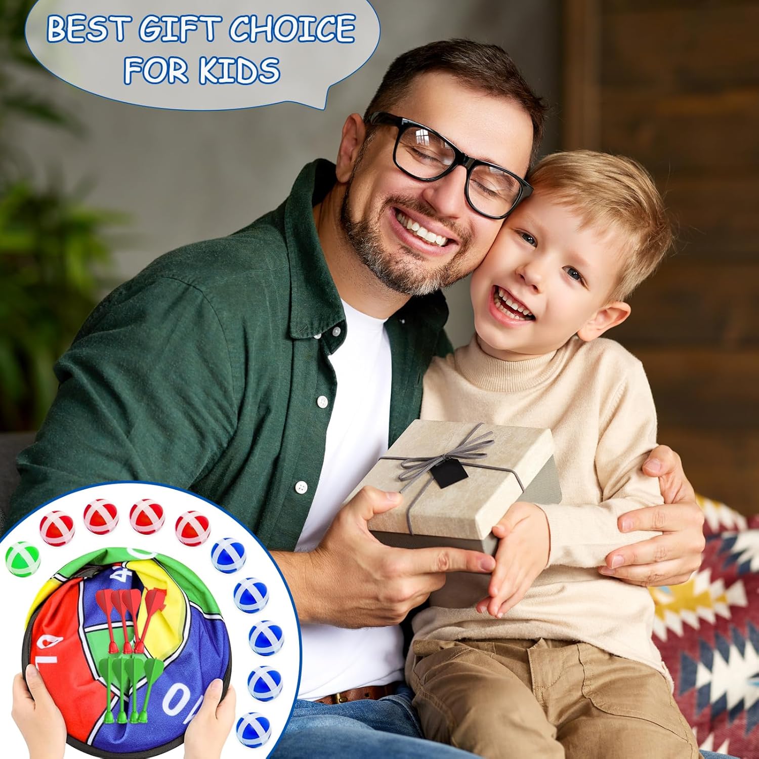 Dart Board for Kids, Boys Toys Double-Sided Dart B... - Image 4